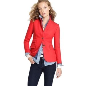 J.Crew H acking Jacket in Double-serge Wool | Size 00